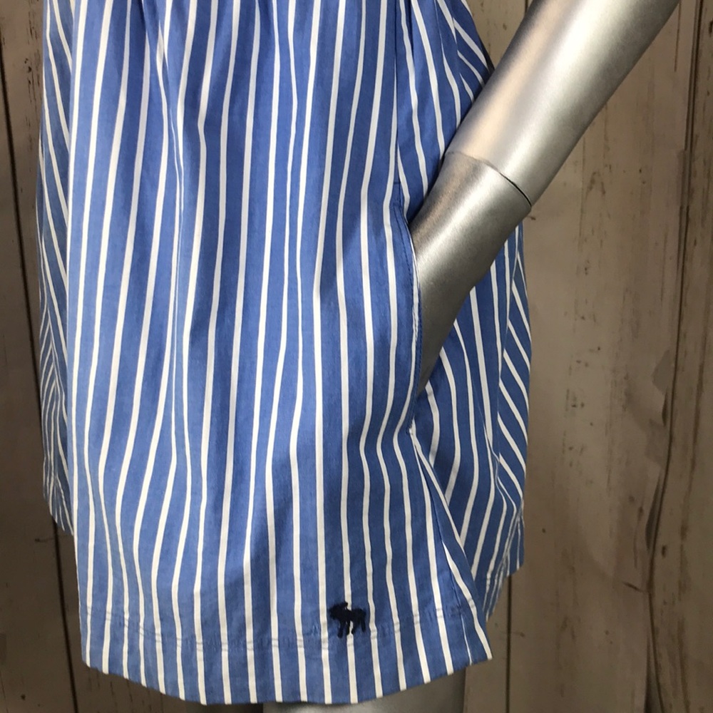 A&F Blue Pinstriped Bustier Summer Sun Dress - Picture 4 of 8